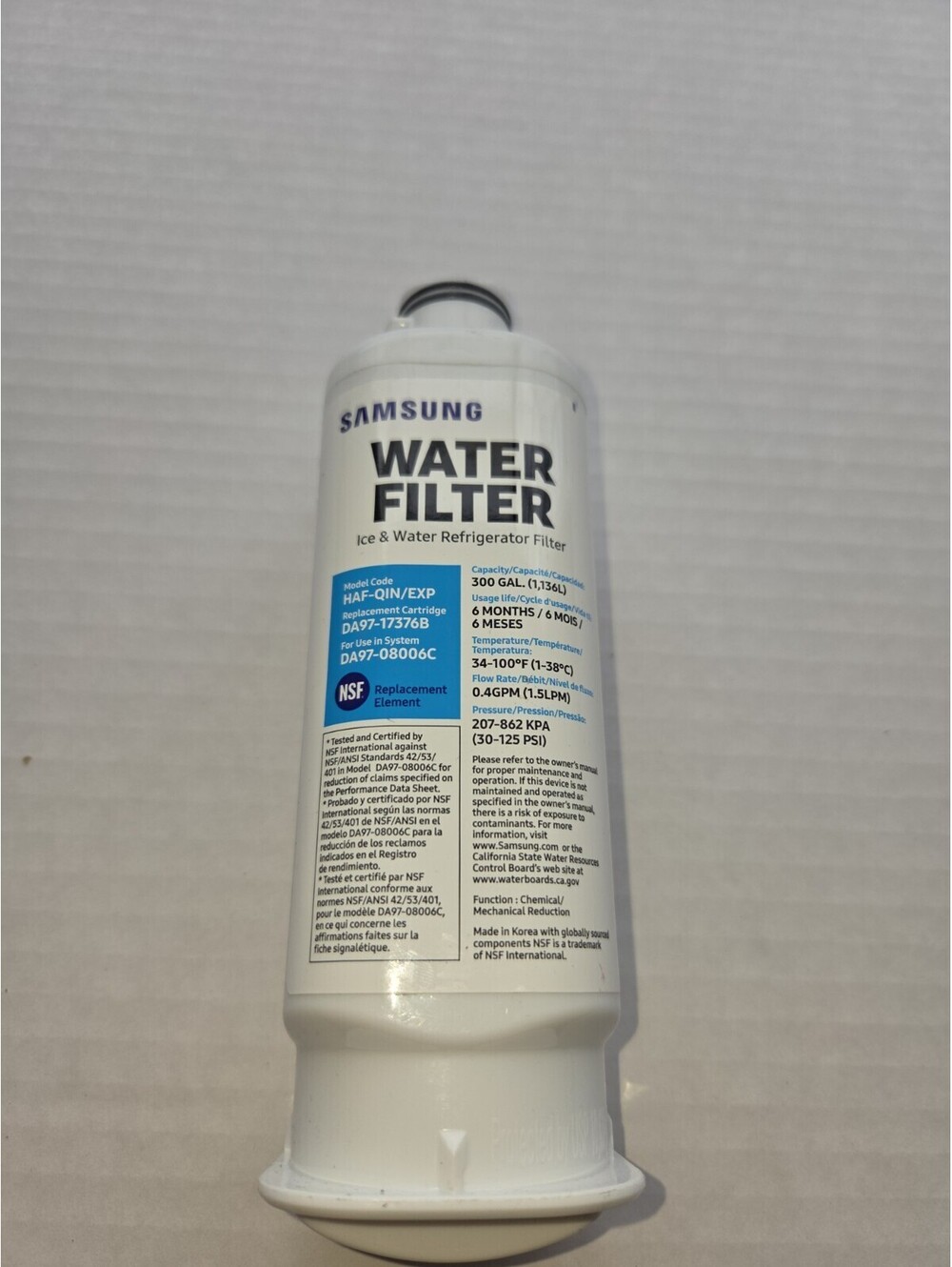 Genuine Samsung DA97-17376B HAF-QIN/EXP REFRIGERATOR Water Filter A24